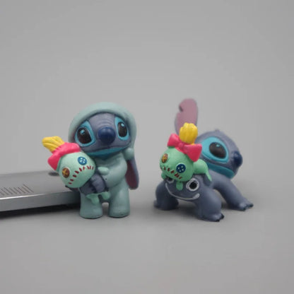 1set Stitch Cartoon Toy Doll Have 6 Different Dolls Give Away Boyfriend Anime Doll Necklace Pendant Birthday Gift Christmas Gift