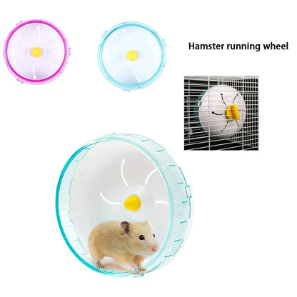 Hamster Wheel Running Disc Toy Sport Running Silent Transparent Small Pet Rotatory Jogging Wheel Toys Pet Hamster Cage Supplies