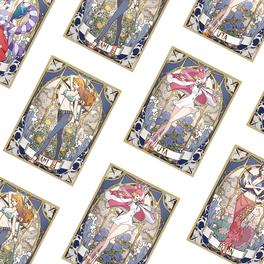 60PCS 67x92mm Holographic  Anime One Piece  Nami /Robin /Yamato /Uta Card Sleeves Board Game Trading Card Protector for PKM/OPCG