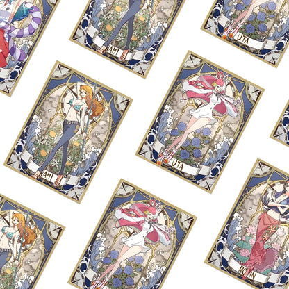 60PCS 67x92mm Holographic  Anime One Piece  Nami /Robin /Yamato /Uta Card Sleeves Board Game Trading Card Protector for PKM/OPCG