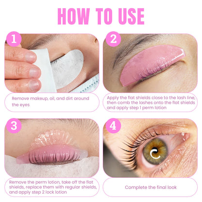Lomansa Korea 1 Pair Reusable Silicone Eyelash Perm Lashes Rod Shield Lash Softening Pads Eyelash Curler Makeup Lash Lift Tools