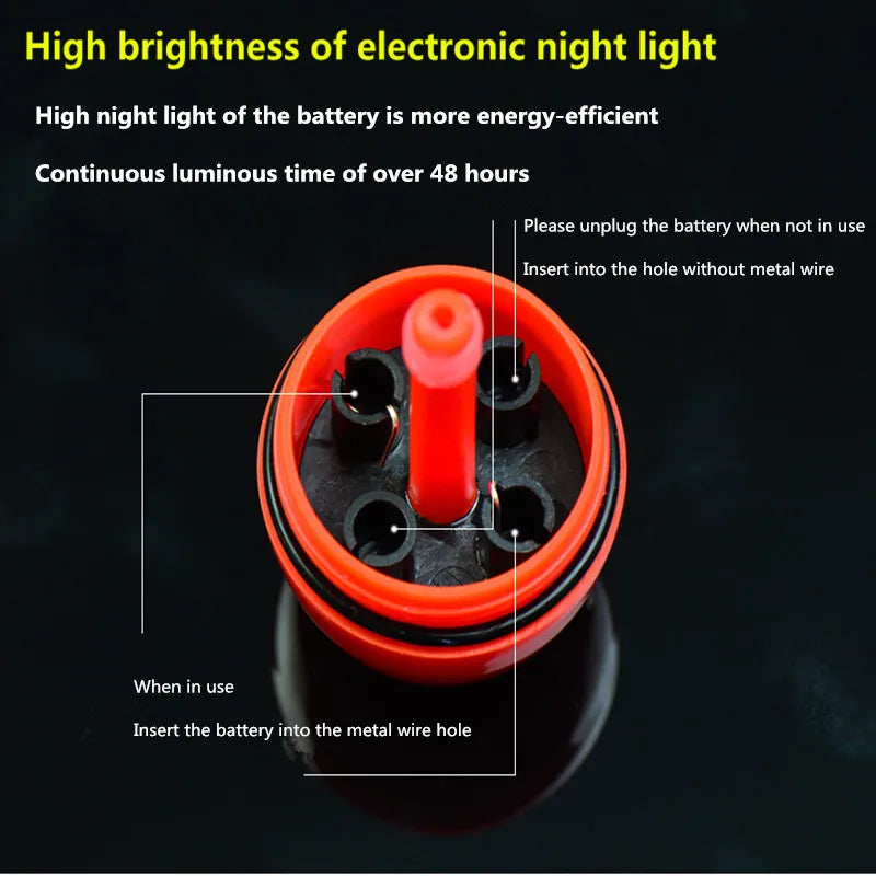QAJTAOElectronic Floating Wave Rock Fishing with Night Light Float Electronic Night Light Float Fishing Accessories Fishing Gear