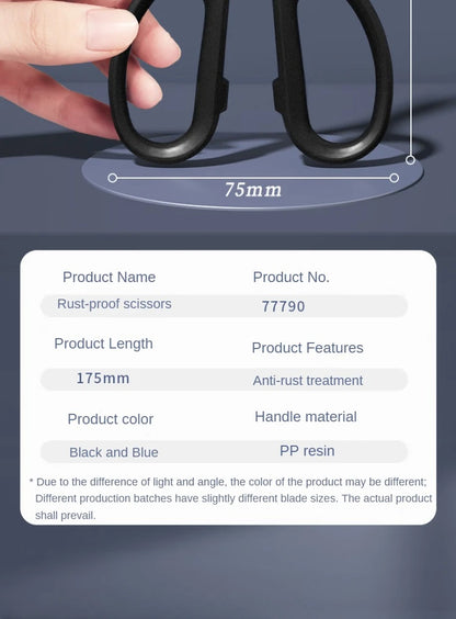 1/2Pcs 210/175mm Black Stainless Steel Scissors Business Office Stationery Home Tailor Shears Kitchen Knife Cutter Cutting