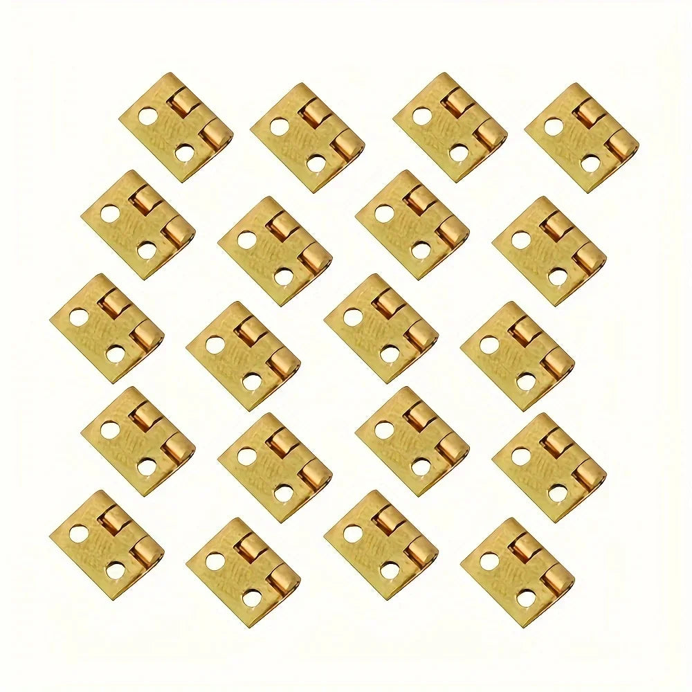 25Pcs Mini Small Metal Hinge for 1/12 House Miniature Cabinet Furniture