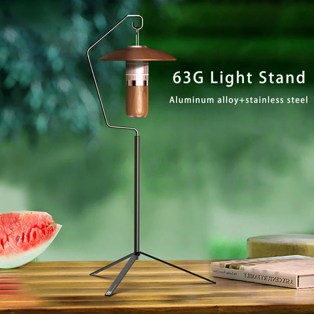 TARKA Ultralight Lantern Stand Tabletop Hanger Light Holder Folding Detachable Outdoor Portable Lightweight Tripod Light Stand