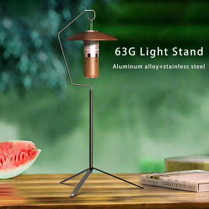 TARKA Ultralight Lantern Stand Tabletop Hanger Light Holder Folding Detachable Outdoor Portable Lightweight Tripod Light Stand