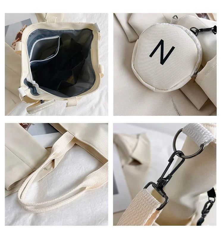 Large capacity Korean version crossbody bag suitable for both male and female college students travel shoulder bag commuting bag