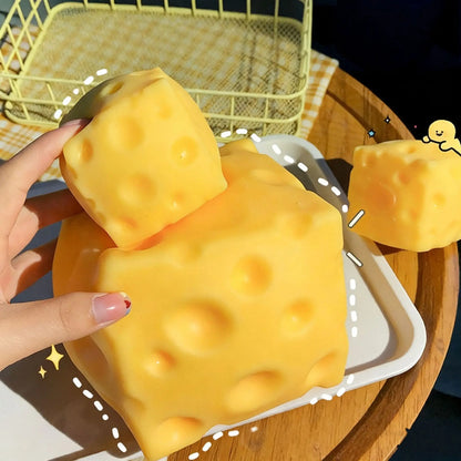 5CM Cheese Squeeze Toy Extra Large Size Cheese Squishy Fidget Toys Slow Rebound Shapeable Venting Ball for Adults Gifts 2026 New
