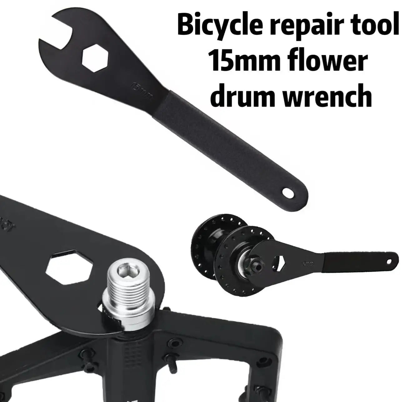 Bicycle Pedal Wrench 15mm Durable For MTB Mountain Bike Hubs Install Remover Removal Spanner Road Cycling Repair Tools ﻿