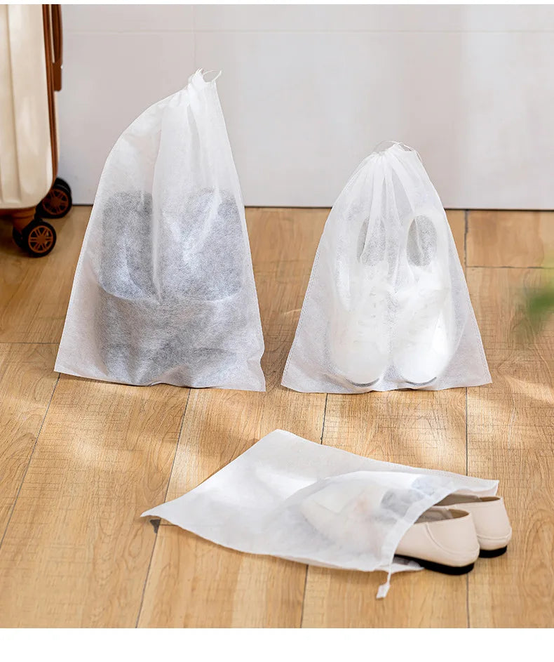 10pcs Shoes Storage Bag Closet Organizer Non-woven Travel Portable Bag Waterproof Pocket Clothing Classified Hanging Bags