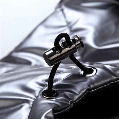 Men’s Glossy Hooded Winter Padded Vest - Waterproof Thicken Sleeveless Jacket, Casual Warm Outwear Waistcoat (Up to 4XL)