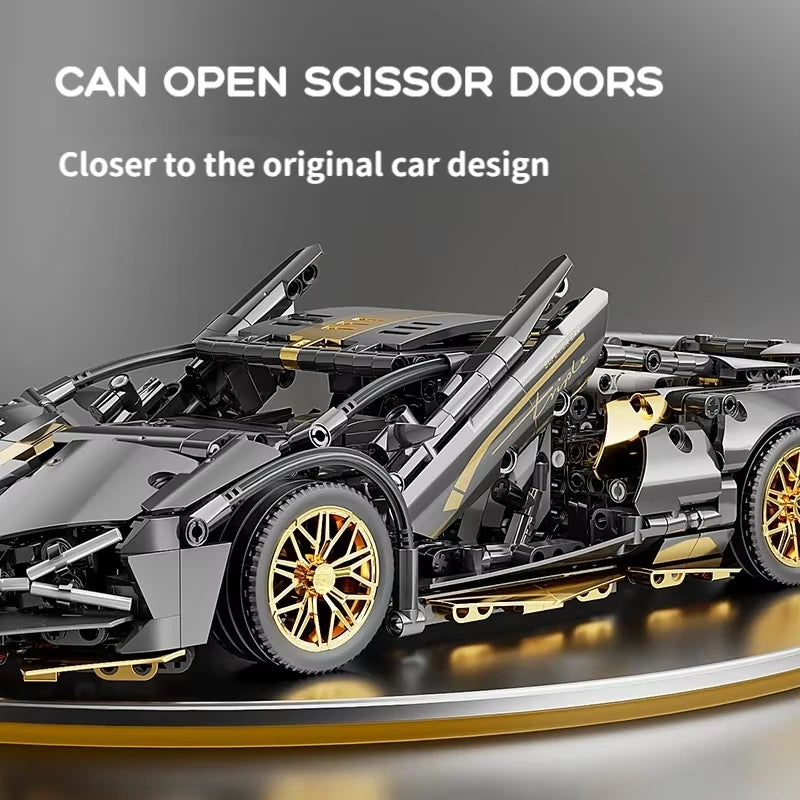 Building Block Racing Car Car MOC Building Blocks Car and Construction Toy Adult Collectible Cars Set to Build Sports Car Model