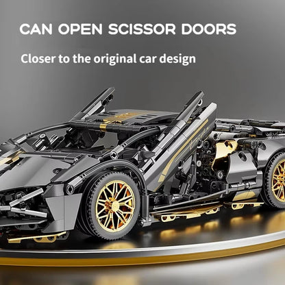 Building Block Racing Car Car MOC Building Blocks Car and Construction Toy Adult Collectible Cars Set to Build Sports Car Model