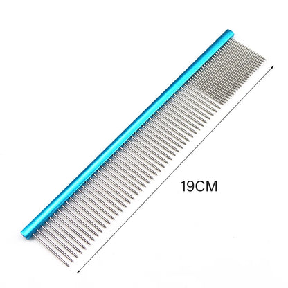Light Aluminum Pet Comb 6 Colors Optional Professional Dog Grooming Comb Puppy Cleaning Hair Trimmer Brush Pet Accessories