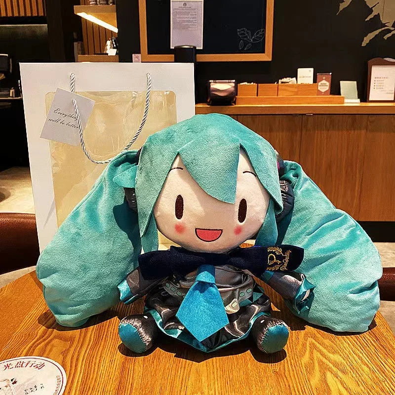 32Cm Kawaii Hatsune Miku Plush Doll Anime New Bow Miku Preciality Plush Pillow Sofa Ornaments Room Decoration Birthday Present