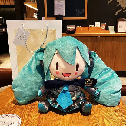 32Cm Kawaii Hatsune Miku Plush Doll Anime New Bow Miku Preciality Plush Pillow Sofa Ornaments Room Decoration Birthday Present