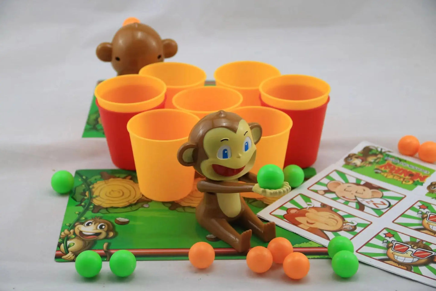 Crazy Monkey Party Board Games Toys Two People Competition Party Table Games Toys Cartoon Monkey Shooting Ball Interactive Toy