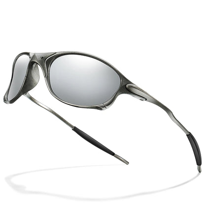 Men And Women Trendy Cycling Sunglasses Metal Shades With UV Protection for Outdoor Sports, Running, Hiking, Driving Travel