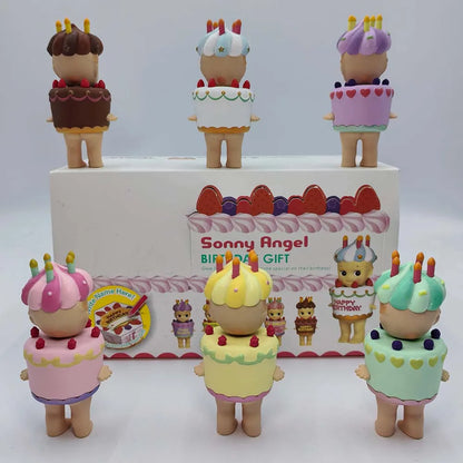 Sonny Angel Birthday Cake Series Mysterious Box Kawaii Surprise Box Anime Figures Ornaments Cartoon Model Doll Toy Gifts