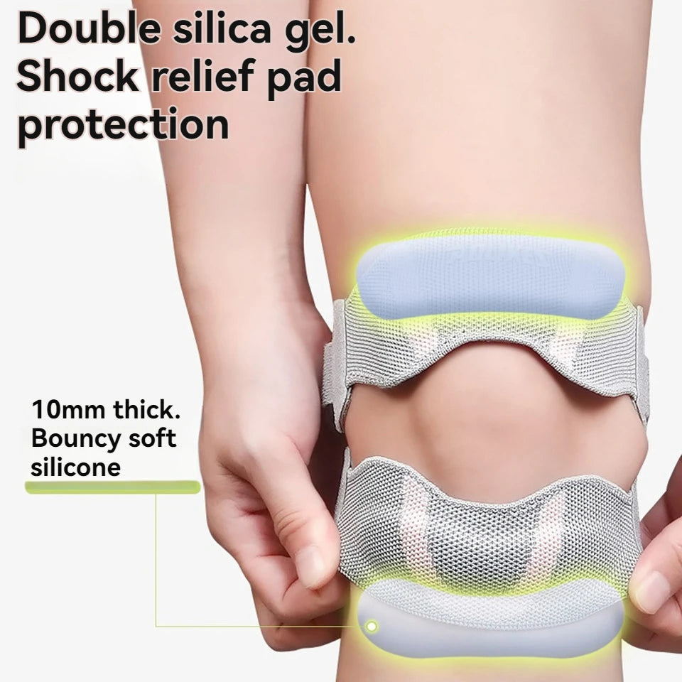 AOLIKES 1PCS Patella Knee Strap with Ergonomic Silicone Pad for Patellar Tendon Support, Adjustable Compression Knee Stabilizer
