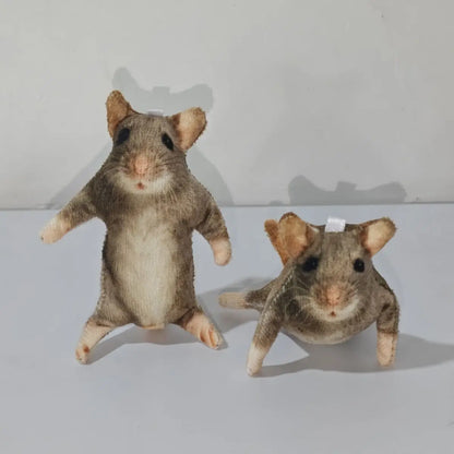Creative 12/24cm Simulated Mouse Doll Plush Cartoon Doll Soft Kawaii Nimi Animal Figure Stem Built in Skeleton Kid Gift Birthday