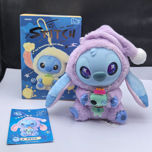 HOT Stitch Eat Something Before Sleep Series Blind Box Plush Vinyl Toys Cute Doll Labu V3 Mystery Box Bag Pendant Decor Gift