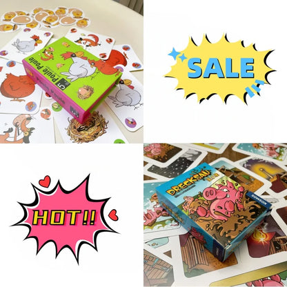 Hot board games Chicken Chiu Chiu Board Game Drecksau Black Sheep Piou Piou Party Cards Game Intellectual Toys Gifts