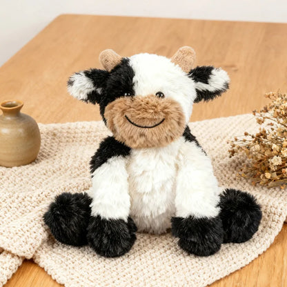 Sitting Cow Plush Toys Super Soft Skin-friendly Sleep Companion Doll Interesting Realistic Animal Doll Birthday Gifts For Friend