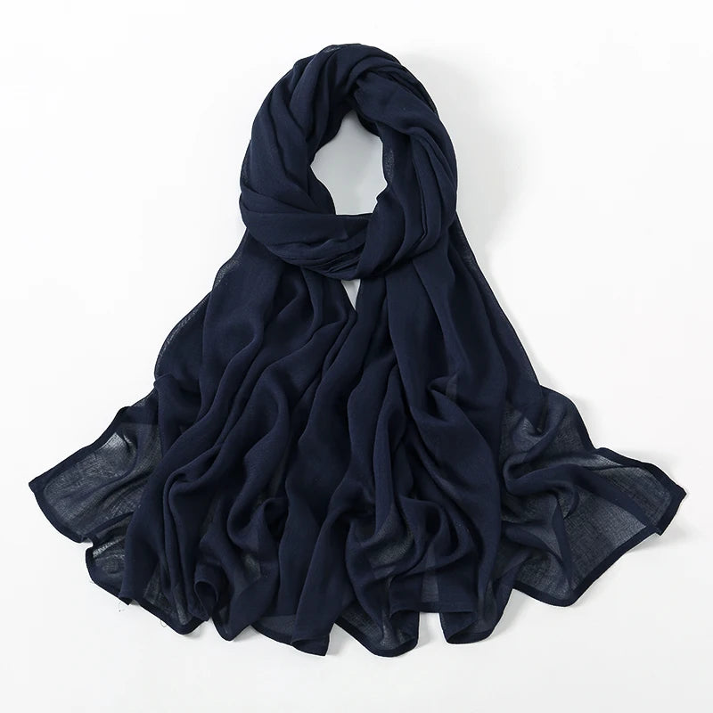 Fashion Modal Hijab Rayon Cotton Shawls Muslim Hijabs For Women Plain Scarf Big Size Headscarf Islamic Turban Headband 190*85cm