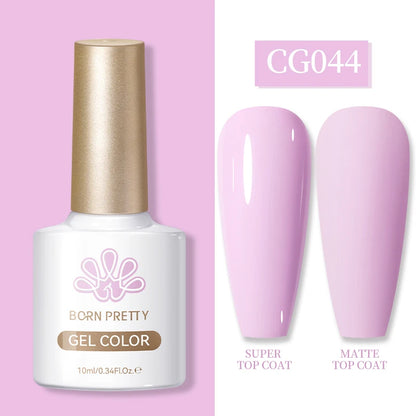 BORN PRETTY 10ml Gel Nail Polish Gel 130 Colors Semi Permanent Solid Nail Gel Varnish Soak Off UV Gel for Base Top Coat