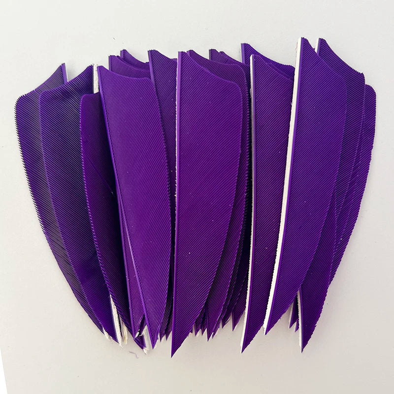 50Pcs 3 Inch Turkey Arrow Feathers Right  Wings Shield Cut Archery Feather Fletching for Bow and Arrow Accessories