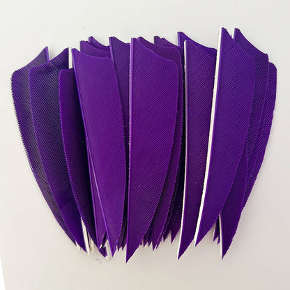 50Pcs 3 Inch Turkey Arrow Feathers Right  Wings Shield Cut Archery Feather Fletching for Bow and Arrow Accessories