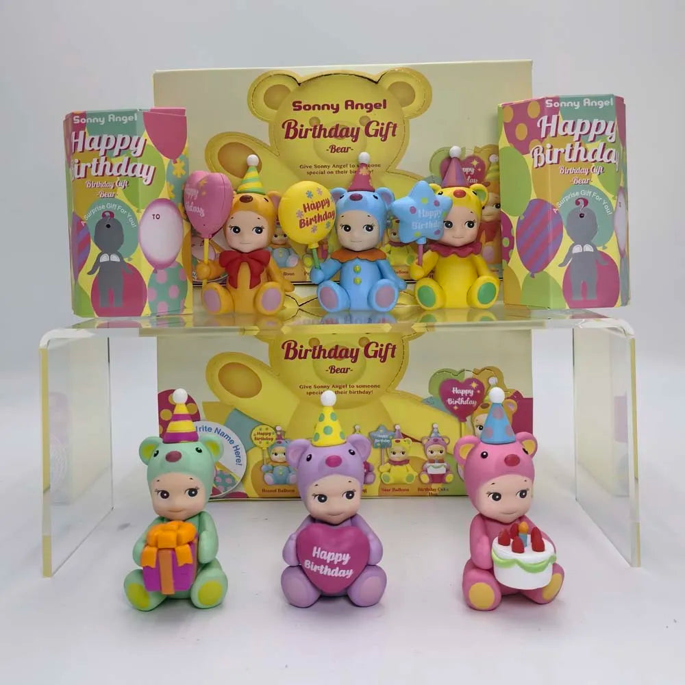 Sonny Angel Birthday Gift Bear Series Blind Box Animal Anime Figure Ornaments Cute Doll Fans Desktop Car Ornament Xmas Gift