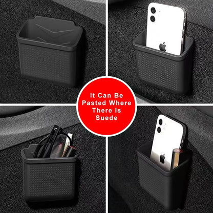 Silicone Car Storage Box For Tesla Model 3 Y S X 2017-2022 2023 Hidden Organizer Tray Bag Box Phone Coin Holder Auto Accessories