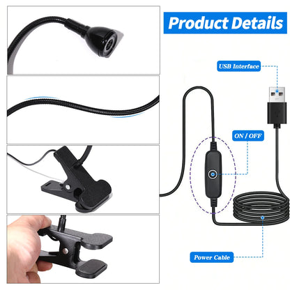 Quick-Drying Nail Lamp Usb Clip Desk Lamp 360 Degree free Rotation Light Nail Polish Uv Curing Violet Light Quick drying