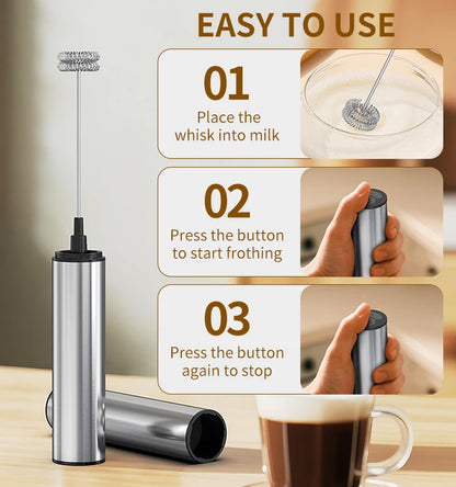 Kitchen Powerful Stirrer Milk Frother Handheld Foam Maker for Lattes Whisk Drink Mixer Coffee Electric Rechargable Egg Beater