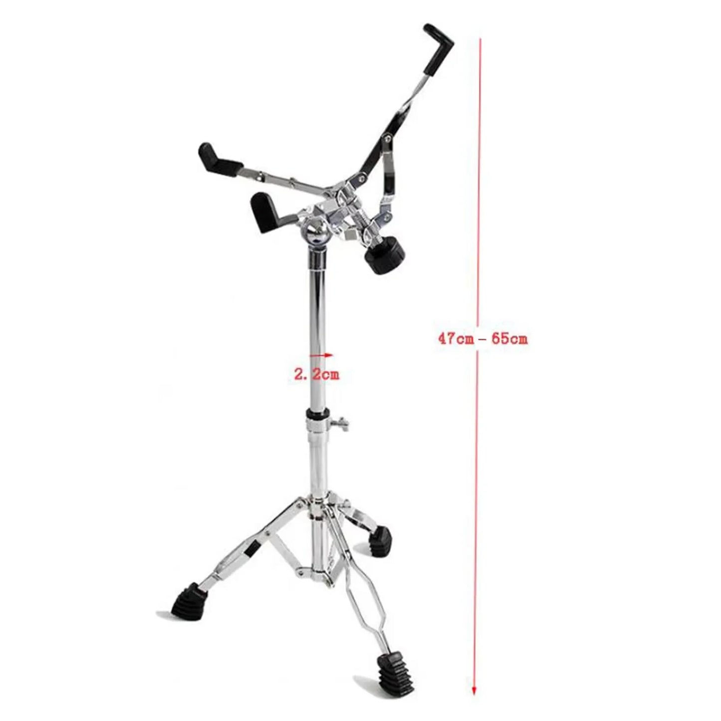 Adjustable Height Portable Snare Drum Stand - Instrument Holder Base Drum Bracket for 12'' to 14'' Diameter Drums