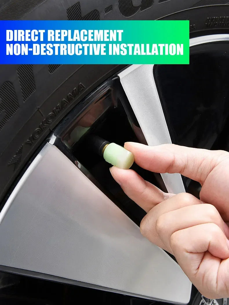 Luminous Car Tire Valve Cap Fluorescent Night Glowing Tire Decor Motorcycle Electric Bicycle Hub Valve Caps Car Accessories