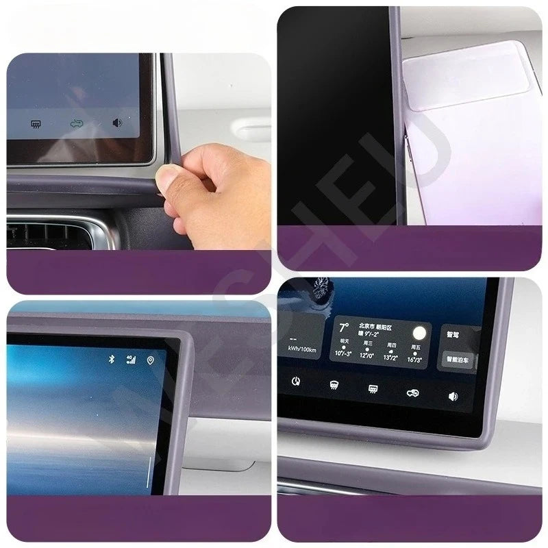 For Leapmotor B10 Silicone Screen Protector Frame Navigation Screen Anti-bump Protective Case Car Interior Decoration Products