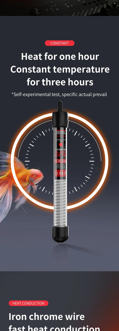Aquarium Submersible Heater Fish Tank Water Heating Rod Constant Thermostat Temperature Control 220V 25W/50W/100W/200W/300W