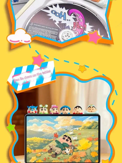 Kucikuji Original Crayon Shin Chan Blind Boxs Toys Kawaii Figures Anime Model Mobile Phone And Computer Screen Car Ornament Toys
