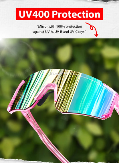 SCVCN New Outdoor Cycling Sunglasses Men MTB Bike Glasses  Sports Hiking Mountain Climbing Women Bicycle Cycling UV400 Goggles