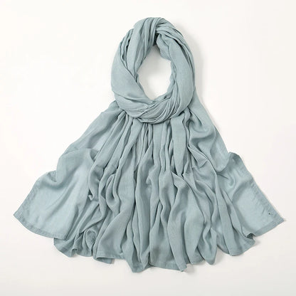 Fashion Modal Hijab Rayon Cotton Shawls Muslim Hijabs For Women Plain Scarf Big Size Headscarf Islamic Turban Headband 190*85cm