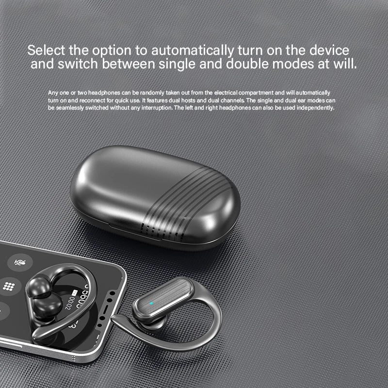 The A520 wireless Bluetooth headphones feature high-quality, high-definition sound, stereo earbuds, sweat-proof touch lights