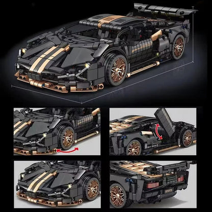 Building Block Racing Car Car MOC Building Blocks Car and Construction Toy Adult Collectible Cars Set to Build Sports Car Model