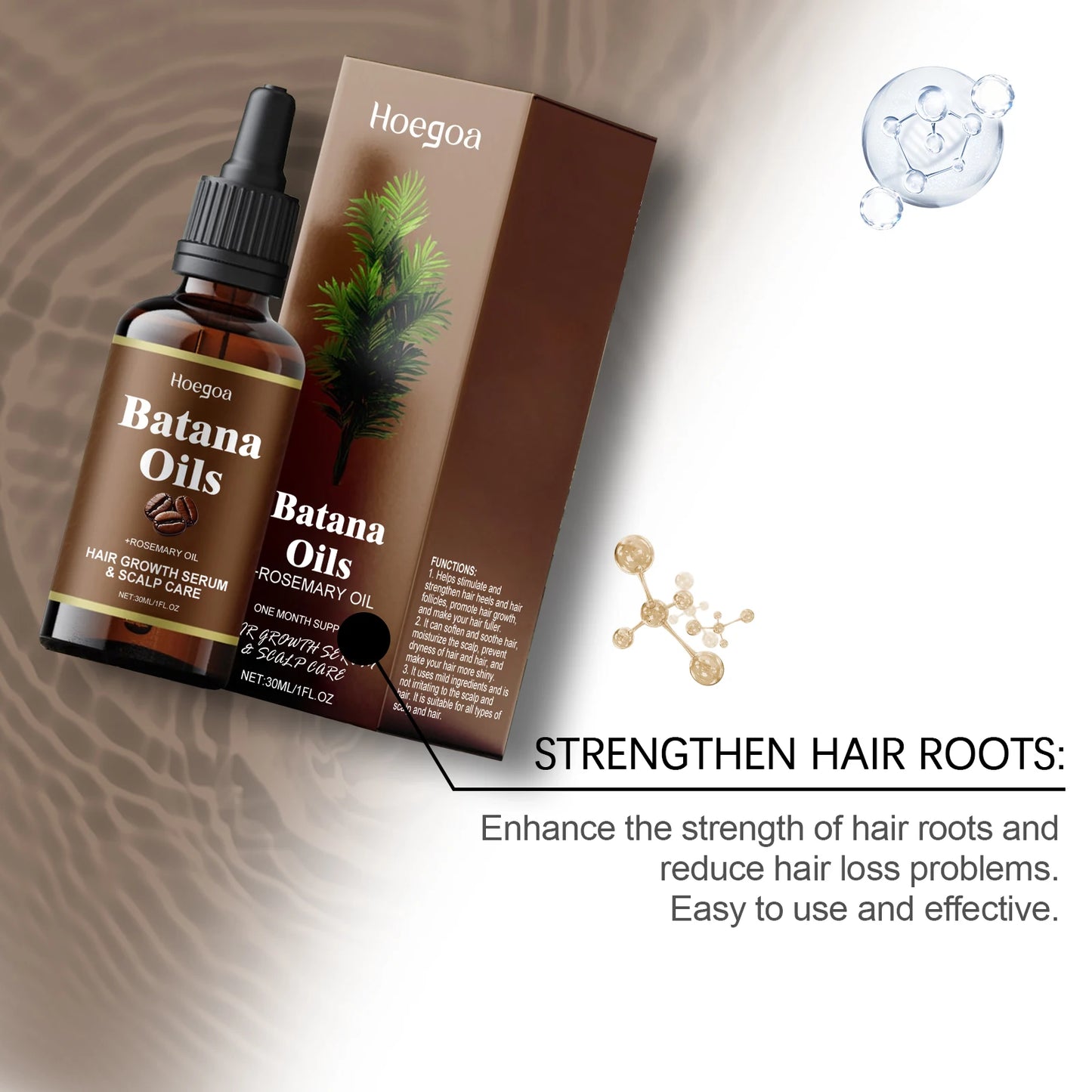 Batana Rosemary Hair Care Essential Oil Nourish Moisturize Improve Hair Quality Reduct Hair Loss Prevent Split Hair Care Product
