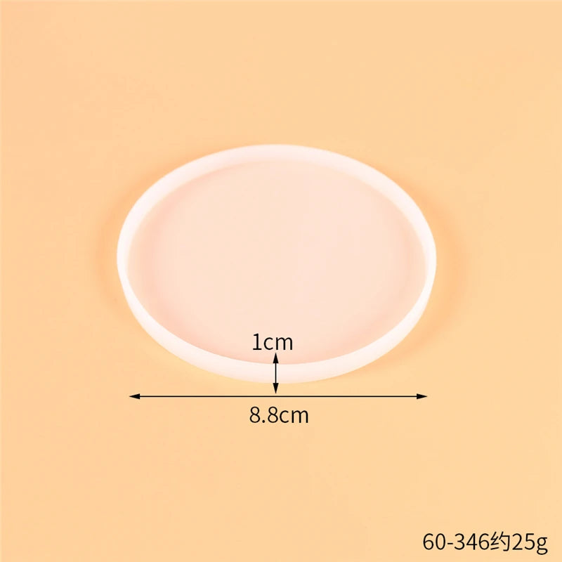 Round Square Rectangle Heart Coaster Silicone Mold Epoxy Resin Mold for DIY Jewelry Storage Base Making Cup Tray Home Decoration