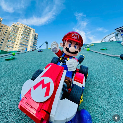 2025NEW Standard Kart Model Building Blocks Classic Game Racing Car Assembly Bricks Toy for Kids Christmas Birthday Gift