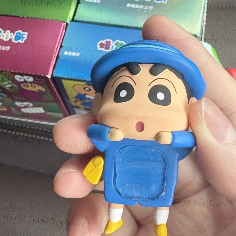 Official genuine Crayon Shin chan trendy toy mobile phone screen party doll car decoration figurine gift anime periphera