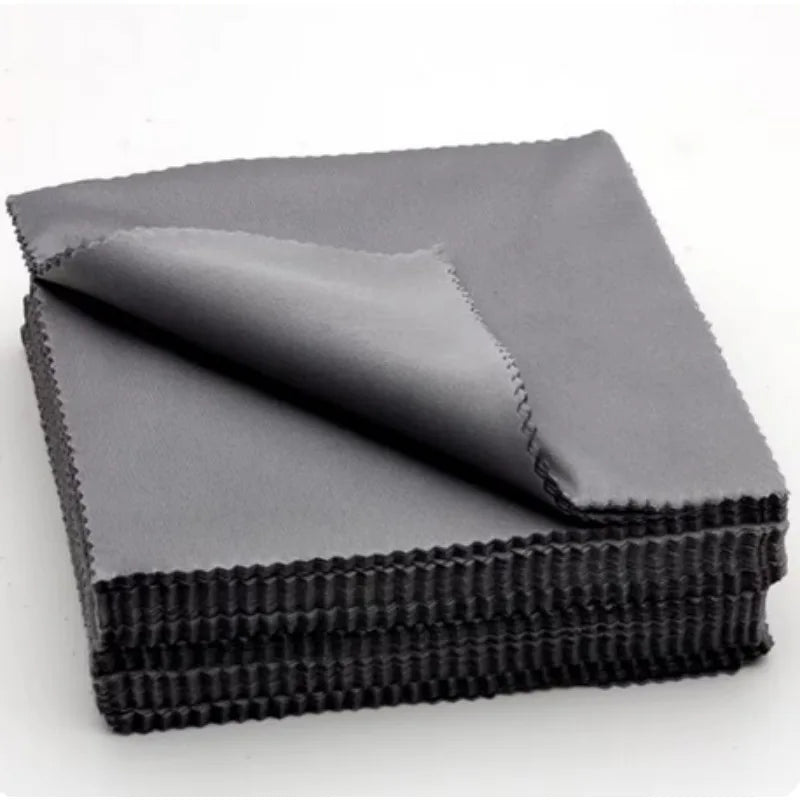 20pcs/lot Black Microfiber Cycling Sunglasses Eyeglasses Cleaning Cloth Glasses Eyewear Clean Lens Cloth Accessories